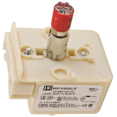 Schneider Electric K/SK/KX Light Module; LED; 24VAC/DC; Red - 9001KM35LR