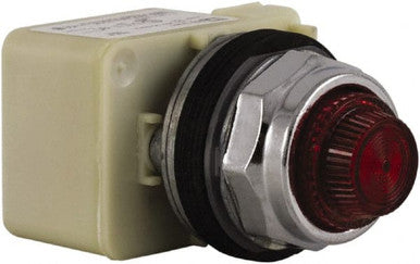 Pilot Light, Transformer Type, Plastic Fresnel Lens; Round; Red, 30mm, 120VAC - 9001KP1R31