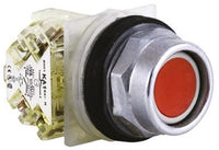 Switch Push Button N.C. SPST Round Button 3A 240VAC 125VDC Momentary Contact Screw Clamp Panel Mount - 9001KR3RH6