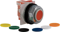 Switch Push Button N.C. SPST Round Button 10A 600VAC 600VDC Momentary Contact Screw Clamp Panel Mount - 9001KR3UH6