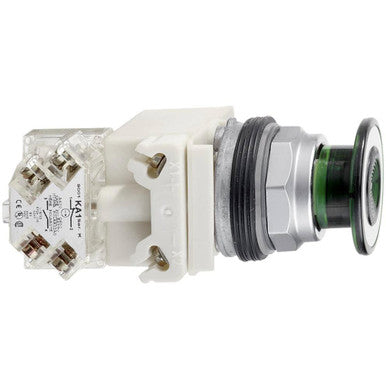 Push-button Head, Metal, Mushroom 41MM, Green, 30MM, 2 Positions, Push-pull, L - 9001KR9P38LGG