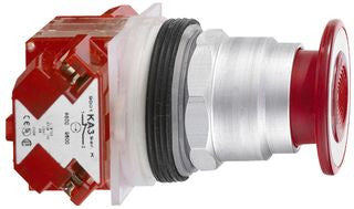 Switch Push Button N.O./N.C. 4PST Mushroom Button 10A 600VAC Maintained Contact Screw Clamp Panel Mount - 9001KR9RH2