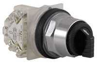 Selector Switch, Non-Illuminated Black 3-Pos., Maintained, 1NO-1NC, 30mm, 10A, 600V - 9001KS42BH13
