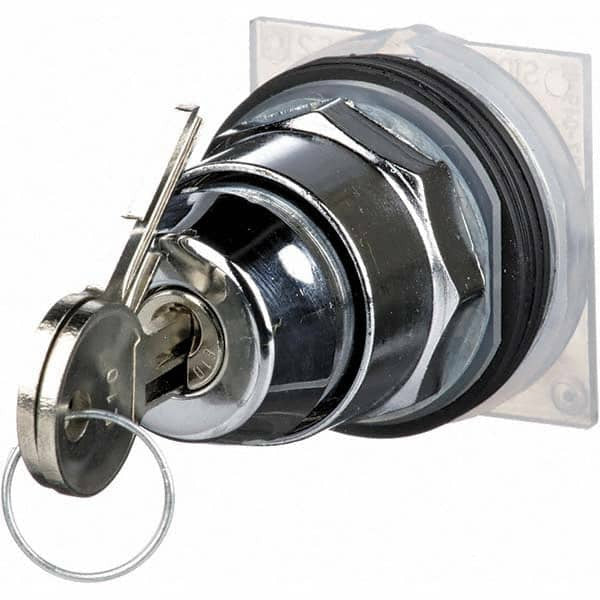 Key Operated Switch, 3 Position, Panel; - 9001KS43K10