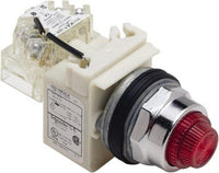 Switch Push Button N.O. SPST Round Button 0.55A 125VDC Screw Clamp Panel Mount - 9001KT38LRR31