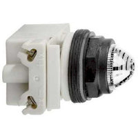Pilot light, Harmony 9001SK, plastic, polycarbonate, domed, white, 30mm, LED white, 24-28V - 9001SKP35LWW9