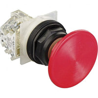 Pushbutton, Non-Illum'd Red Mush, Momentary, 1NC, 30mm, 10A, 600V, Screw Clamp - 9001SKR5RH6