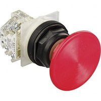 Pushbutton, Non-Illum'd Red Mush, Momentary, 1NC, 30mm, 10A, 600V, Screw Clamp - 9001SKR5RH6