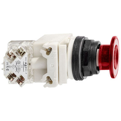 Switch Push Button Round Mushroom Button Screw Clamp Panel Mount - 9001SKR9P35LRR