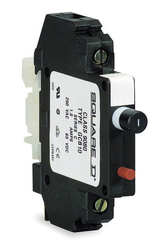 Thermal Magnetic Circuit Protector, NEMA TERMINAL BLOCKS Series, 10A, 1 Pole, 250V AC - 9080GCB100