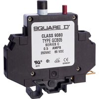 Thermal Magnetic Circuit Protector, NEMA TERMINAL BLOCKS Series, 2A, 1 Pole, 250V AC - 9080GCB20