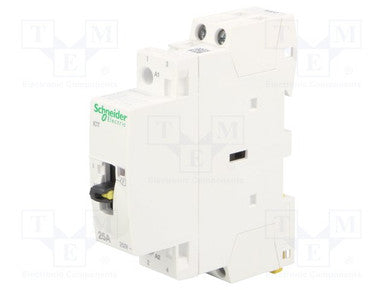 Installation contactor, 2 pole, 25 A, 250 VAC, 2 Form A (N/O), coil 240 VAC, A9C21732 - A9C21732