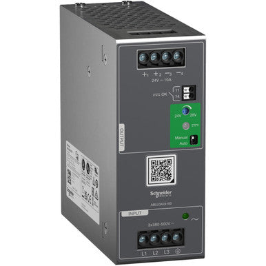 Regulated Power Supply, 380...500V AC, 24V, 10A, 3 Phases, Universal - ABLU3A24100