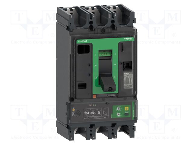 Equipment Leakage Circuit Breaker, 3 Pole(s), 400A, 690VAC, Panel Mount - C40N34V400