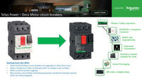 Motor circuit breaker, TeSys GV2, 3P, 14 A, magnetic, rotary handle, screw clamp terminals - GV2L16