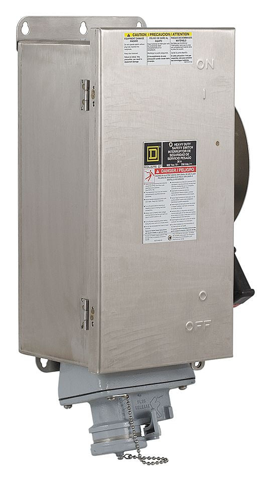 Switch Fusible Hd 30A 3P Stainless/recep | Square D H361DSWC - H361DSWC