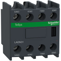 Auxiliary switch block, 4 pole, 10 A, 3 Form A (N/O) + 1 Form B (N/C), screw connection, LADN31 - LADN31
