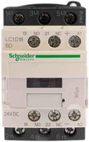 Power contactor, 3 pole, 18 A, 690 V, 3 Form A (N/O), coil 24 VDC, screw connection, LC1D18BD - LC1D18BD