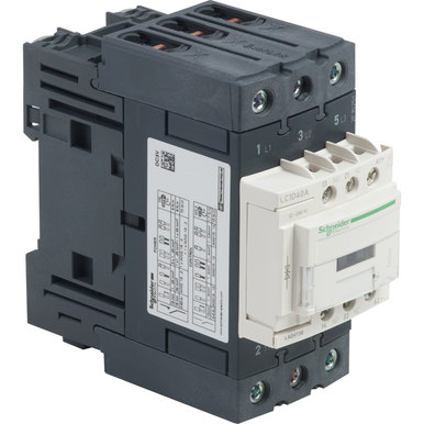 IEC Magnetic Contactor, 1NC/1NO, 24V DC, 3 P, Non-Reversing, Screw Clamp - LC1D40ABD