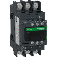 TeSys D contactor 3P 50A AC-3 up to 440V coil 100-250V AC/DC ring-lugs - LC1D50A6KUE