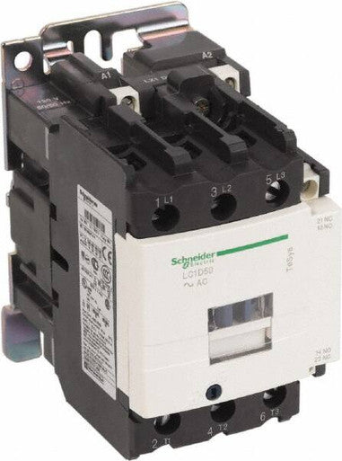 Relay, Contactors, Din Rail, 120Vac Coil Voltage, 660Vac Contact Voltage, 50amp - LC1D50G7