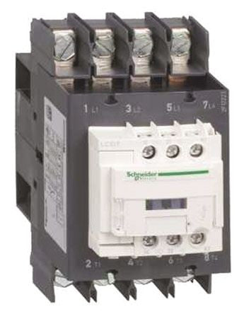 IEC Magnetic Contactor, 1NC/1NO, 120V AC, 4 P, Screw Clamp - LC1DT80AG7