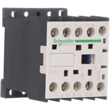Power contactor, 3 pole, 9 A, 400 V, 3 Form A (N/O), coil 48 VAC, screw connection, LC1K0901E7 - LC1K0901E7
