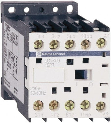IEC Magnetic Contactor, No Auxiliary Contacts, 220V-230V AC, 3 P, Non-Reversing, Screw Clamp - LC1K0910M7