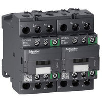 TeSys D reversing contactor - 3P - <= 440 V - 18 A AC-3 - 24...60 V AC/DC coil - LC2D18BNE