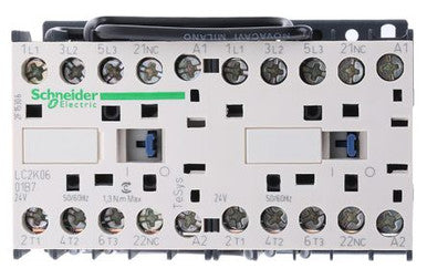 IEC Miniature Magnetic Contactor, 1NC, 24V AC, 3 P, Reversing, Screw Clamp - LC2K0601B7