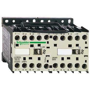 TeSys K reversing contactor - 3P - AC-3<= 440 V 6 A - 1 NO - 110 V AC coil - LC2K0610F7
