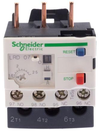 Thermal Overload Relay, 1.6-2.5A, Class 10, Includes Single Phase Sensitivity, Direct Mount - LRD07