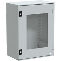 Wall-mounting Enclosure Polyester Monobloc IP66 H430XW330XD200MM Glazed Door - NSYPLM43TG