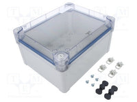Polycarbonate enclosure, (L x W x H) 127 x 194 x 241 mm, light gray (RAL 7035), IP66, NSYTBP241912HT - NSYTBP241912HT