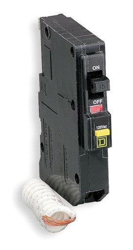 Miniature Circuit Breaker, QO Series, 25A, 1 Pole, 120V AC, 10kA at 120V AC, A Curve - QO125GFI