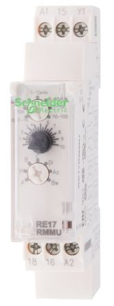 Time Delay Relay 24VDC 24 to 240VAC 8DC/8AAC SPDT(17.5x72x90)mm DIN Rail - RE17RMMU