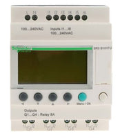 Modular smart relay Zelio Logic - 10 I O - 100..240 V AC - clock - display - SR3B101FU