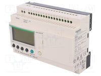 Modular smart relay Zelio Logic - 24 I O - 24 V AC - clock - display - SR3B261B