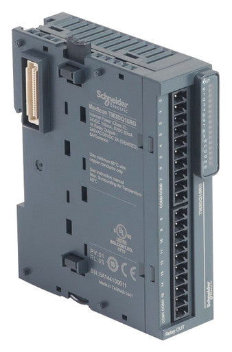 Module; 16 Out; Discrete; 30VDC/240VAC; 2000mA In; Relay NO; Spring; Modicon TM3 - TM3DQ16RG
