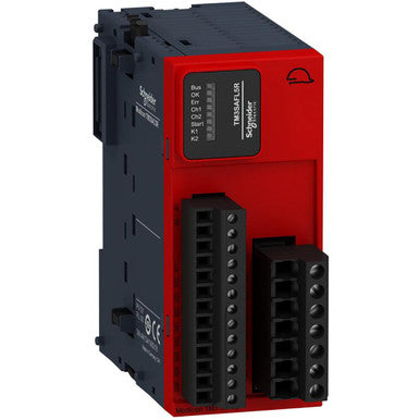 Safety Module, Modicon TM3 Safety, 2 Function, Cat 3 Pl D/sil CL2 (screw) 24 Vd - TM3SAFL5R
