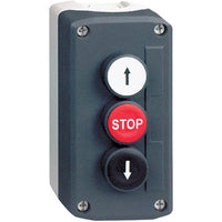 Dark Grey Station, White Flush/red Flush/black Flush Pushbuttons 22 Diameter - XALD326H7