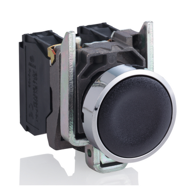 Switch Push Button N.O./N.C. DPST Flush Round Button 6A 600VAC 600VDC Panel Mount Screw Clamp - XB4BA25