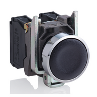 Switch Push Button N.O./N.C. DPST Flush Round Button 6A 600VAC 600VDC Panel Mount Screw Clamp - XB4BA25