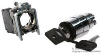 Key Switch Selector, 22MM, 2-POS, Spring Return Left, 1 No, Harmony XB4 Series - XB4BG61