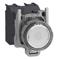 Illuminated Push Button, Flush, Momentary Action, Not Applicable Release, Illuminated, White - XB4BP183BM5GEX