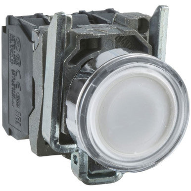 Switch Push Button N.O./N.C. DPST Round Button 6A 600VAC 600VDC Momentary Contact Screw Clamp Panel Mount - XB4BW31G5