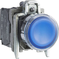 Pushbutton Switch, DPST, Momentary, 0.55A, 125VDC, Screw Terminal, Panel Mount - XB4BW36B5