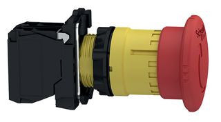 red Dia. 40 Emergency stop, switching off pushbutton Dia. 22 latching turn release 1NC - XB5AS8442