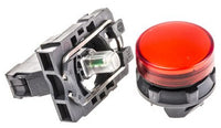 Pilot light, Harmony XB5, grey plastic, red, 22mm, universal LED, plain lens, 230.240V AC - XB5AVM4