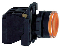 Illuminated Pushbutton, 22MM, 120V, Led, Orange, 1 NO/1 Nc, Harmony XB5 Series - XB5AW35G5